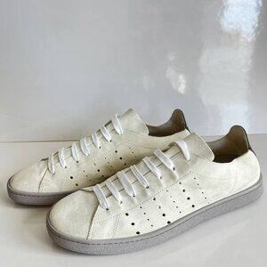 Boemos Men’s White Suede Sneakers – Made in Italy - US 12